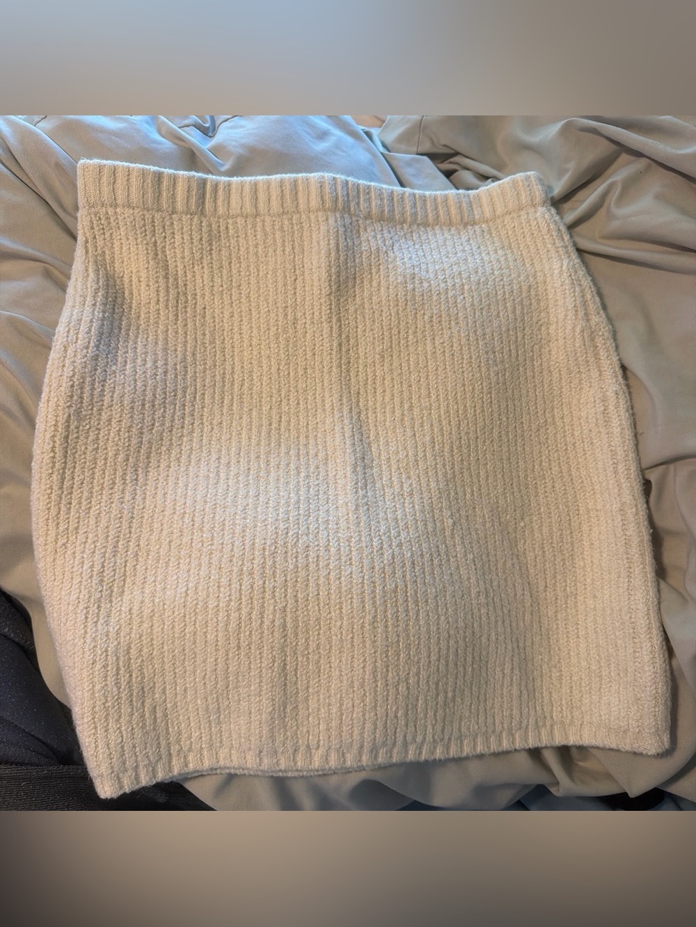 Universal Thread Cream Ribbed Mini Skirt
